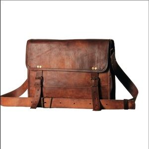Handmade leather briefcase and/or messenger bag